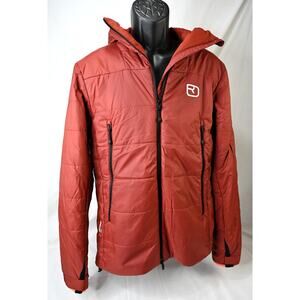 ORTOVOX Swisswool Zinal Jacket Men's SMALL Orange/Grey